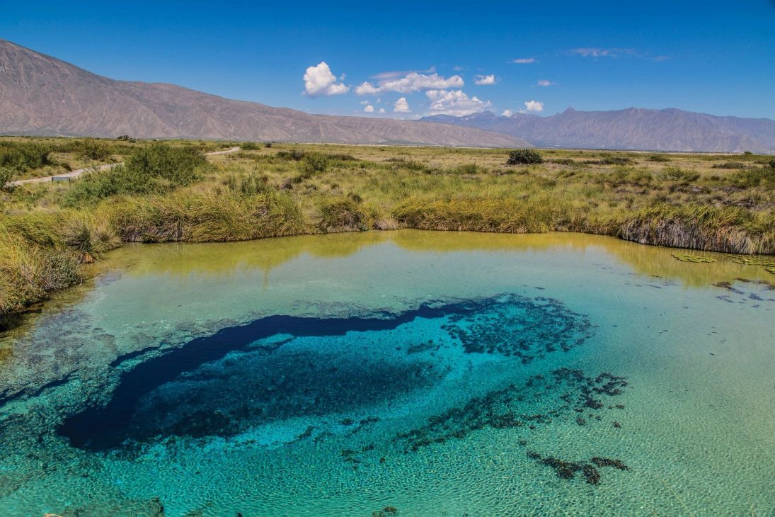 Aguas turquesa de Poza Azul en Cuatro Ciénegas